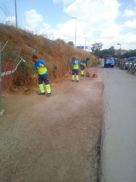 Fomento realiza una limpieza en profundidad de los alrededores del aparcamiento disuasorio del Malecón - 3, Foto 3