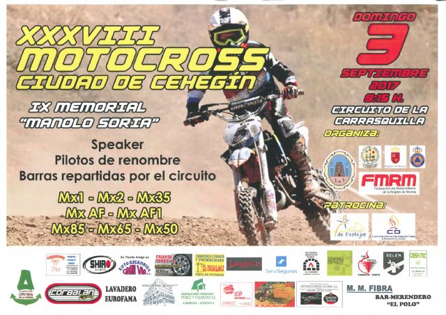 El circuito de La Carrasquilla  acogerá el domingo, 3 de septiembre, el Motocross 'Ciudad de Cehegín' - 1, Foto 1