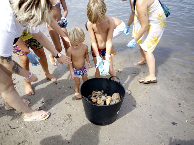 Cerca de 400 voluntarios recogen más de 9.500 kilos de residuos en la playa y fondo marino de Ensenada del Esparto, en La Manga del Mar Menor - 3, Foto 3