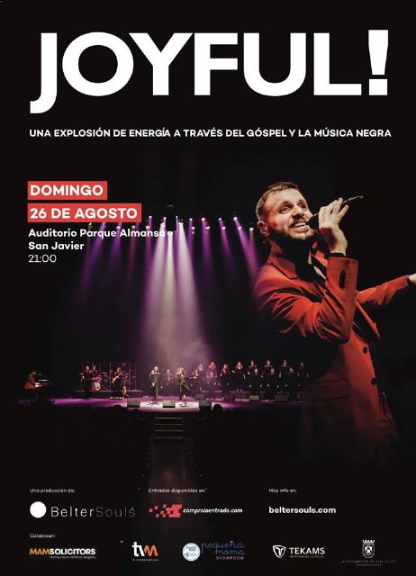 La música negra llenará de ritmo y emoción el auditorio de San Javier con Joyful!, un espectáculo de Selter Souls con 25  artistas en escena - 3, Foto 3