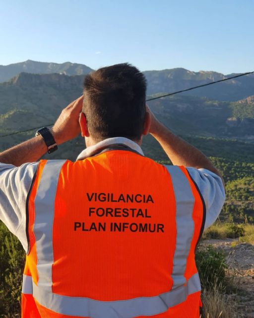 Voluntarios de Protección Civil vienen prestando refuerzo este verano a los agentes forestales en materia de prevención de incendios dentro del Plan Infomur 2020 en Sierra Espuña, Foto 3