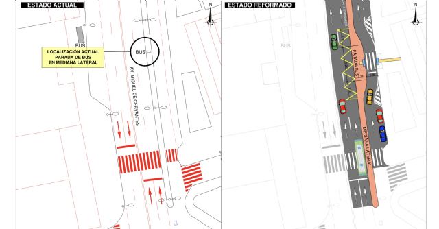 Las obras de remodelación de la parada de autobús de la avenida Miguel de Cervantes comenzarán en septiembre - 1, Foto 1
