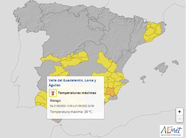 El Ayuntamiento de Lorca insiste en actuar con precaución ante el aviso por altas temperaturas previsto para hoy domingo - 1, Foto 1