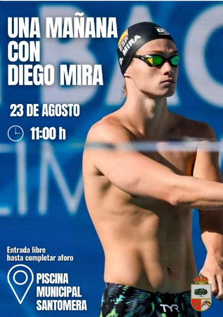 El nadador profesional Diego Mira protagoniza un evento en la Piscina Municipal de Santomera - 1, Foto 1