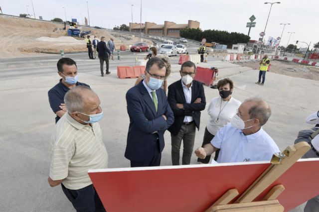 La obra de la nueva rotonda de acceso del Campus de Espinardo de la Universidad de Murcia desde la A-30 encara su fase final - 1, Foto 1