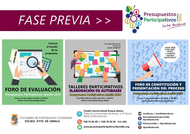 Este viernes se inicia la fase previa del proceso de Presupuestos Participativos 2020 - 1, Foto 1