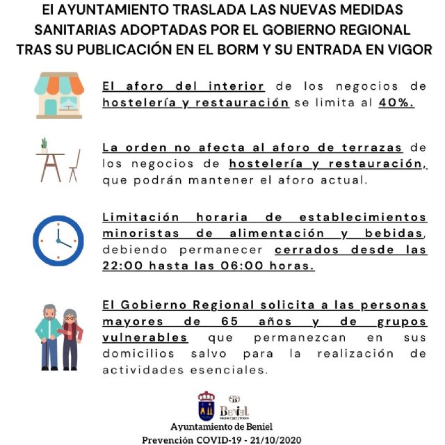 En vigor las nuevas medidas restrictivas adoptadas por las autoridades sanitarias regionales - 1, Foto 1