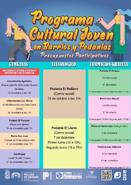 La Concejalía de Juventud de Molina de Segura lleva las actividades del Programa Cultural Joven 2021 a barrios y pedanías durante los meses de octubre a diciembre - 1, Foto 1