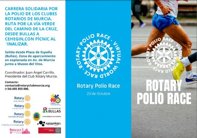 La carrera solidaria por la polio de los clubes Rotarios de Murcia saldrá desde Bullas a Cehegín - 1, Foto 1
