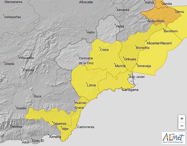Alerta amarilla por lluvia en Cieza este viernes - 1, Foto 1