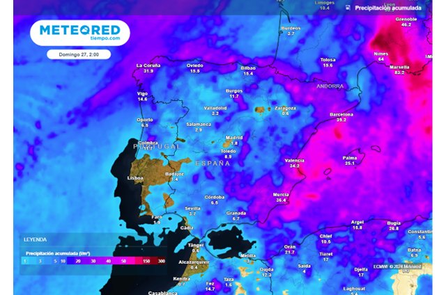 Meteored avisa de lluvias fuertes en el Mediterráneo y de la llegada de una posible DANA - 1, Foto 1