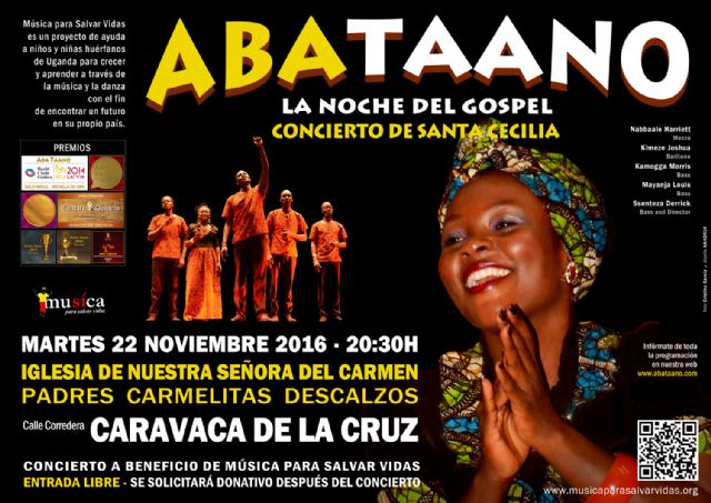 El coro góspel 'Aba Taano' ofrece un recital en Caravaca con motivo de Santa Cecilia - 1, Foto 1