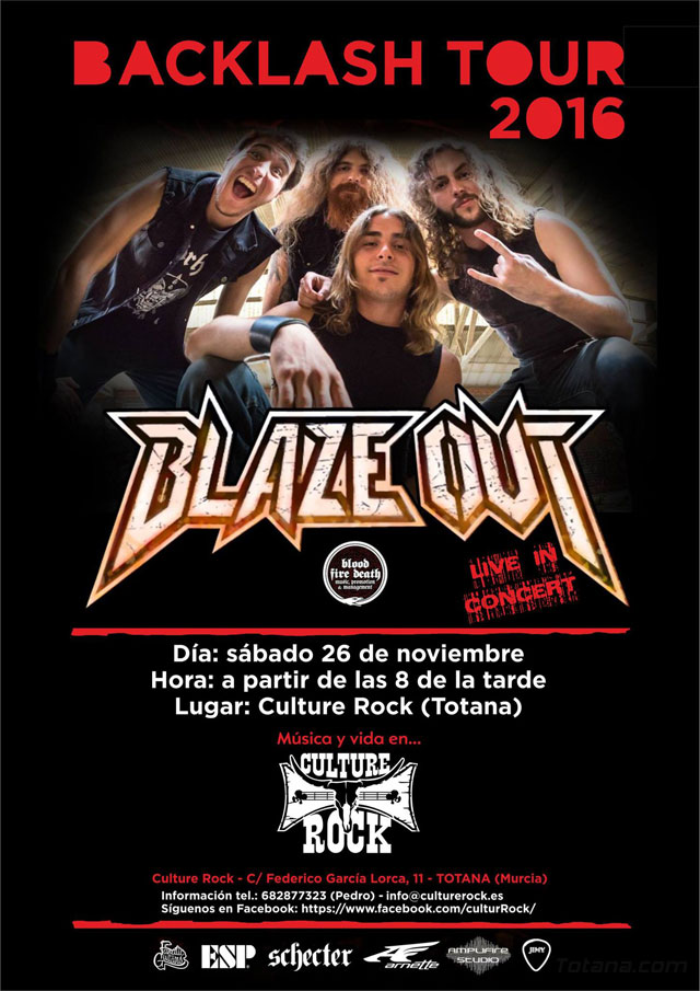 La banda de Rock/Metal BLAZE OUT ofrecerá un concierto el próximo sábado en Culture Rock, Foto 1