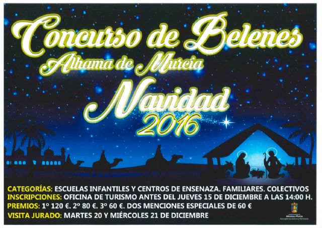 El Ayuntamiento de Alhama de Murcia y la Concejala de Cultura y Patrimonio convocan el Concurso de Belenes de Navidad 2016, Foto 1
