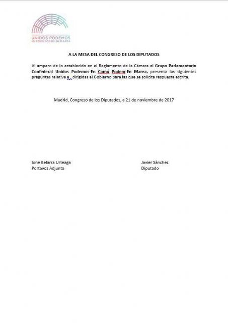 Unidos Podemos pregunta en el Congreso por la situación de los inmigrantes llegados a la Región - 2, Foto 2