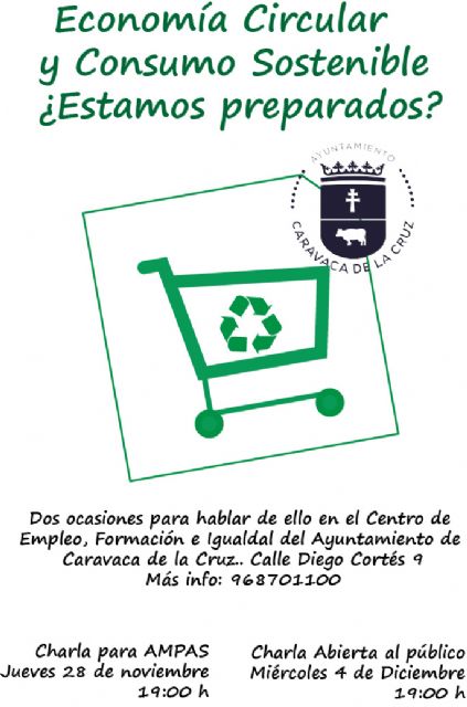 Las Concejalías de Medio Ambiente y Comercio del Ayuntamiento de Caravaca programan charlas sobre la economía circular y el consumo sostenible - 1, Foto 1