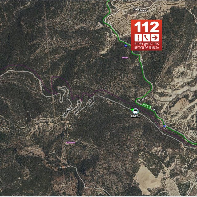 Ciclista herido a consecuencia de una cada en Alhama de Murcia, Foto 1