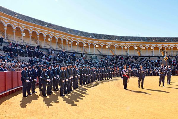 Multitudinaria asistencia a la Jura de fidelidad a la Bandera en un acto inédito en la Plaza de Toros de la Real Maestranza de Caballería de Sevilla - 3, Foto 3