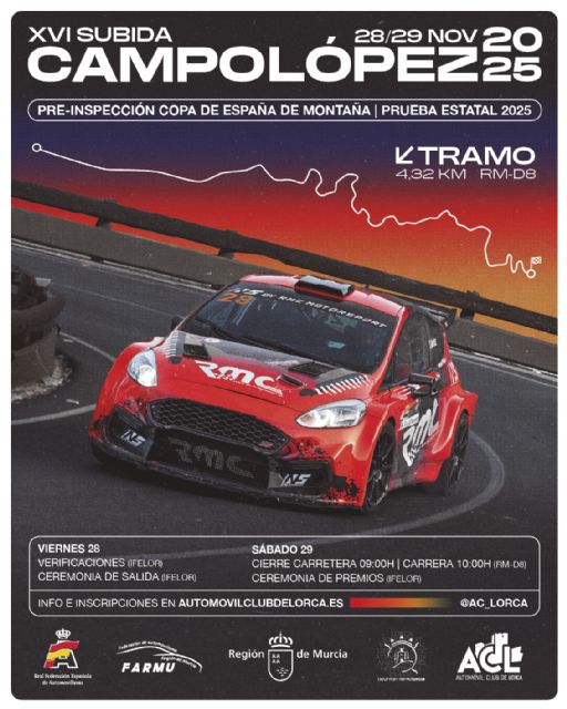 Lorca acogerá los días 28 y 29 de noviembre la XVI Subida a Campo López, prueba preinspección del Campeonato de España - 4, Foto 4
