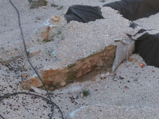 Huermur solicita a Cultura y al Ayuntamiento reparaciones urgentes del geotextil de San Esteban - 1, Foto 1