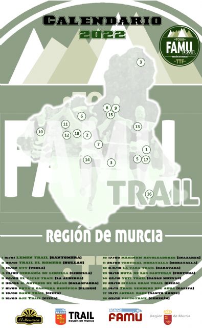 Disponible reglamento y calendario Trail Tour FAMU 2022 - 1, Foto 1