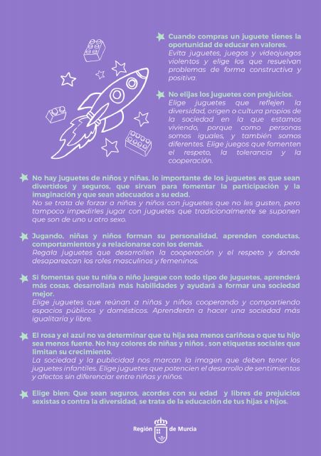 El Ayuntamiento de Lorca se suma a la campaña del 'Juguete no sexista' de la Dirección General de Mujer y Diversidad de Género y la de Comercio e Innovación Empresarial de la CARM - 2, Foto 2