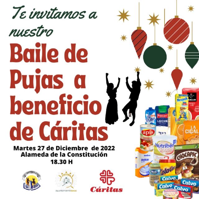 El Ayuntamiento de Lorca colabora con la sección juvenil de Coros y Danzas Virgen de las Huertas en la celebración del 'Baile de Pujas a Beneficio de Cáritas' - 2, Foto 2