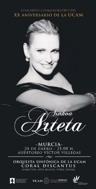 El Auditorio Víctor Villegas de Murcia recibe el martes a la soprano Ainhoa Arteta junto a la Orquesta Sinfónica de la UCAM - 1, Foto 1