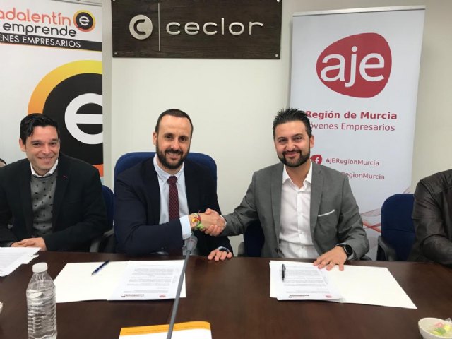 Los Jóvenes Empresarios del Guadalentín y AJE Región de Murcia firman un Convenio de Colaboración - 1, Foto 1