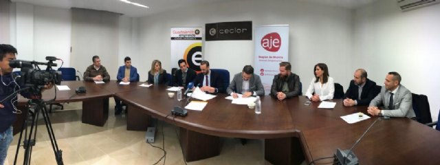 Los Jóvenes Empresarios del Guadalentín y AJE Región de Murcia firman un Convenio de Colaboración - 2, Foto 2