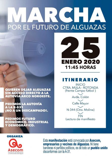 ASECOM se moviliza para que el trazado del Arco del Noroeste modifique su salida a Alguazas - 1, Foto 1