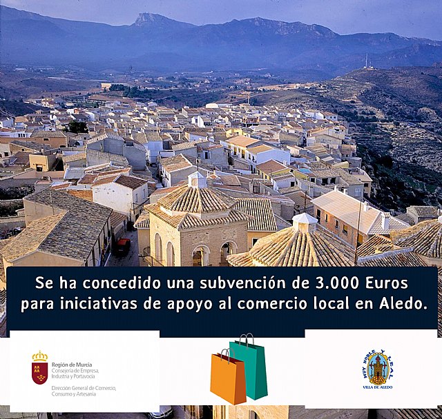 El Ayuntamiento de Aledo ha recibido 3.000 euros de una subvención para apoyo al comercio local - 1, Foto 1