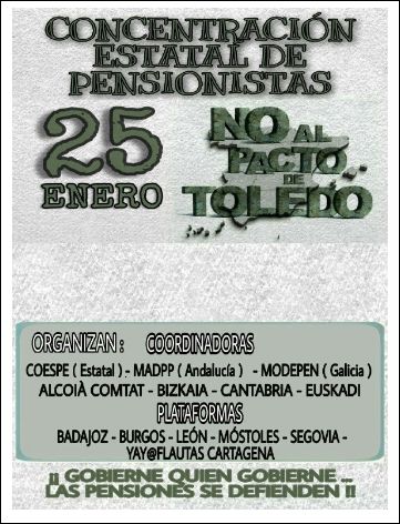 El 25 de enero los pensionistas sandrán a la calle contra la reforma propuesta por Escrivá - 2, Foto 2