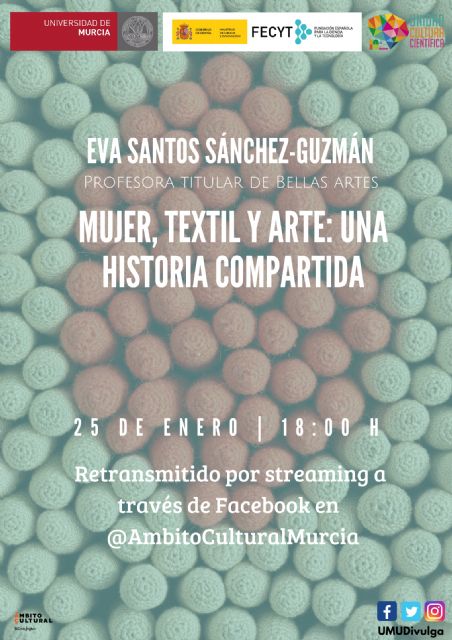 La UMU reanuda su ciclo de conferencias de El Corte Inglés en formato online reivindicando el papel del arte y la mujer - 1, Foto 1