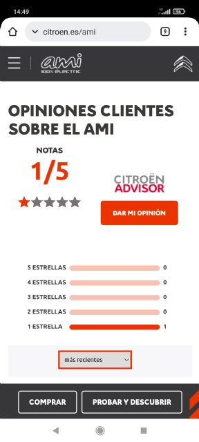 Citroën Ami obtiene una calificación de muy mediocre por parte de los compradores, según Citroën Advisor - 2, Foto 2