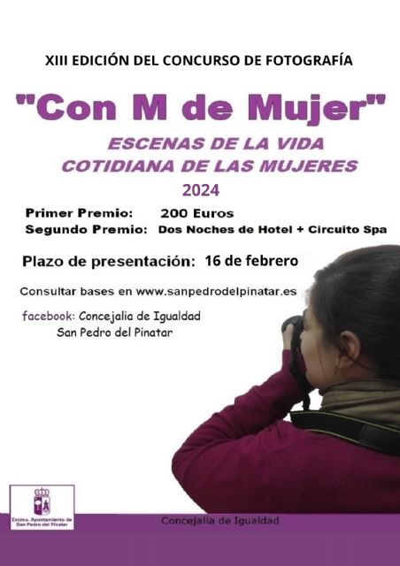 El Ayuntamiento de San Pedro del Pinatar convoca una nueva edición del concurso fotográfico Con M de mujer - 1, Foto 1