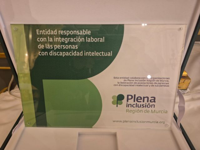 Plena Inclusión Murcia reconoce al Paso Blanco como entidad responsable con la integración laboral de las personas con discapacidad - 1, Foto 1