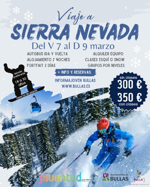 La Concejalía de Juventud organiza un viaje a Sierra Nevada para los amantes del esquí y el snowboard - 1, Foto 1
