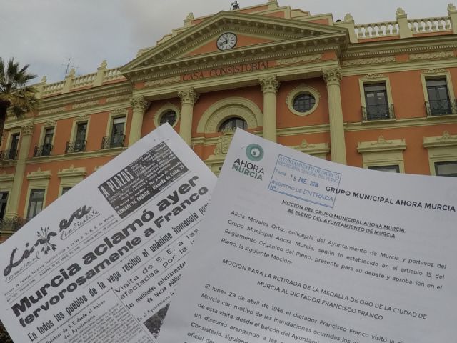 Ahora Murcia: El ayuntamiento de Murcia retirará la Medalla de Oro de la Ciudad a Franco pese a la abstención del PP - 1, Foto 1