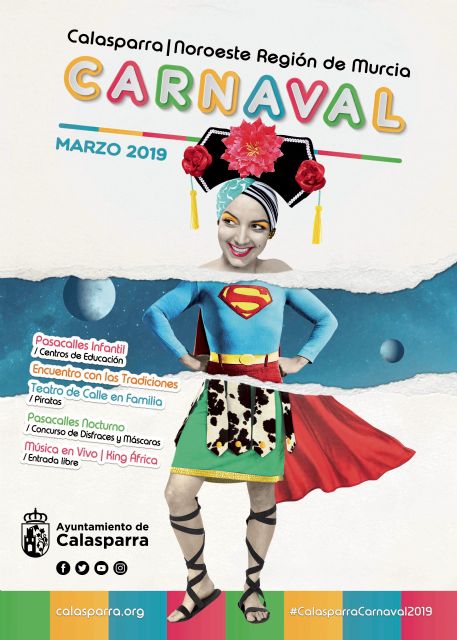 King África y la compañía teatral SinFin animarán el variopinto y colorista Carnaval de Calasparra - 1, Foto 1