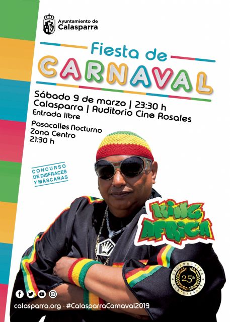 King África y la compañía teatral SinFin animarán el variopinto y colorista Carnaval de Calasparra - 4, Foto 4