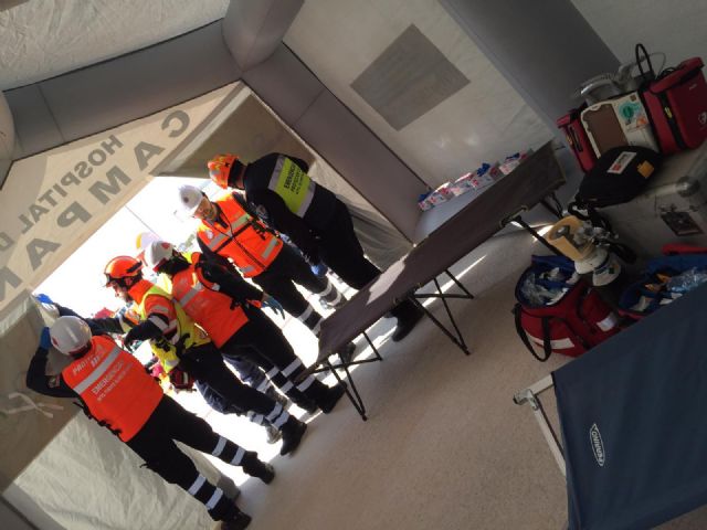 Protección Civil Torre Pacheco interviene en el simulacro de accidente en el aeropuerto de Corvera - 2, Foto 2