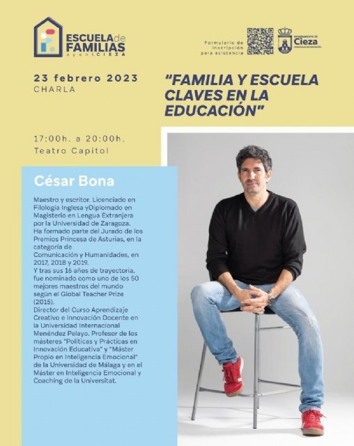 César Bona será el próximo invitado de la Escuela de Familias - 1, Foto 1