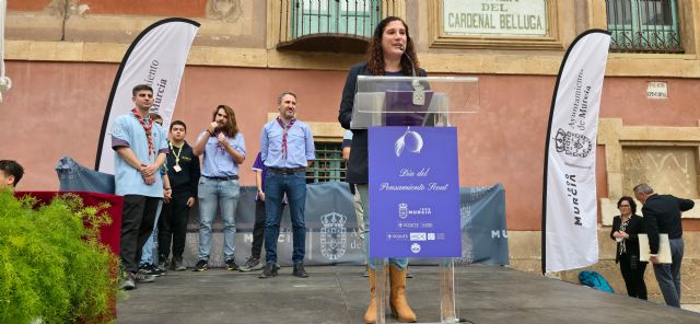 1200 jóvenes se dan cita en la Plaza del Cardenal Belluga para celebrar el Día del Pensamiento Scout - 3, Foto 3