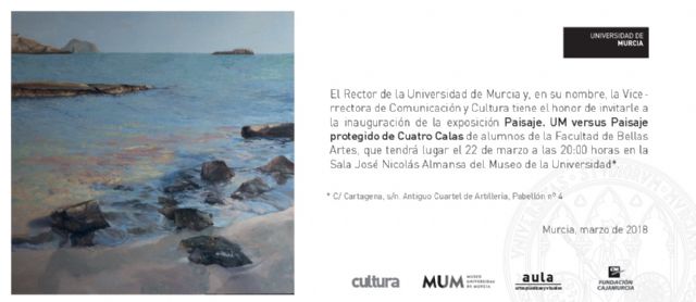El paisaje protegido de Cuatro Calas de Águilas, protagonista de una exposición de pintura en la Universidad de Murcia - 1, Foto 1