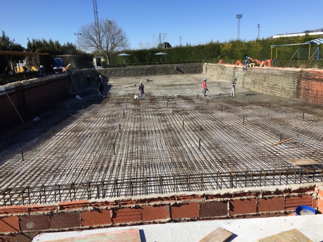 Las obras de la Piscina Olímpica llegan a su fase de proyectado de hormigón - 2, Foto 2