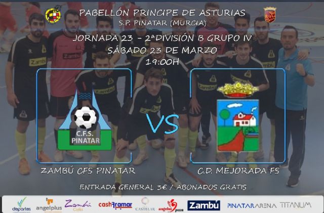 Zambú CFS Pinatar busca una nueva victoria en casa frente a CD Mejorada FS - 1, Foto 1