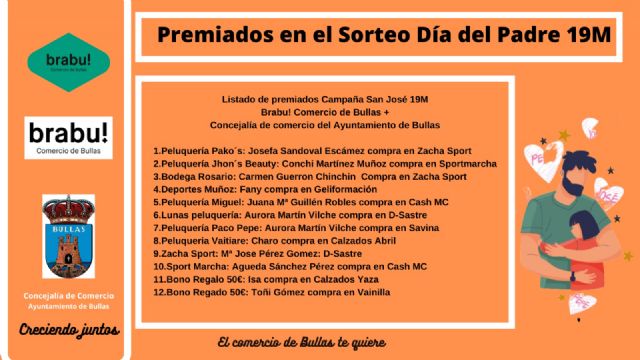 Premiados del Sorteo del Día del Padre. Bullas 2022 - 1, Foto 1