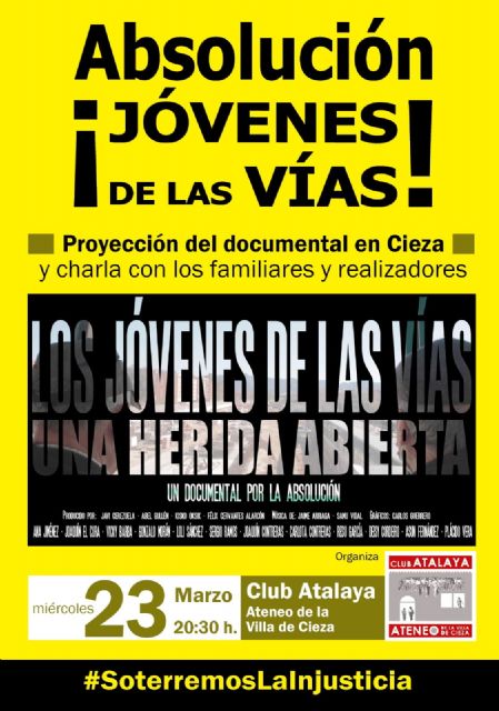 Proyección del documental Los jóvenes de las vías. una herida abierta´ en el Club Atalaya - 1, Foto 1