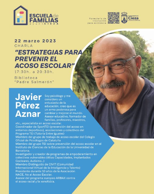 La Escuela de Familias impulsada por la Concejalía de Educación organiza una charla para prevenir y actuar frente al acoso escolar - 1, Foto 1